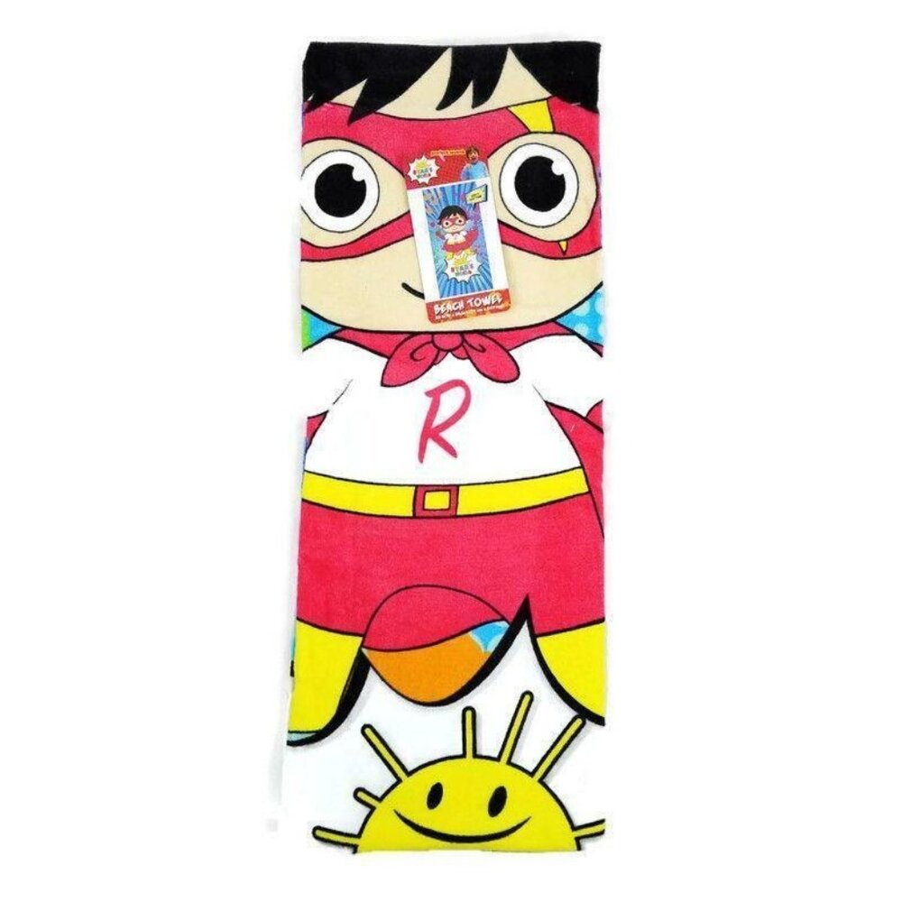 Ryans World Beach Towel Red Titan 28 x 58 Cotton Pocket Watch NEW